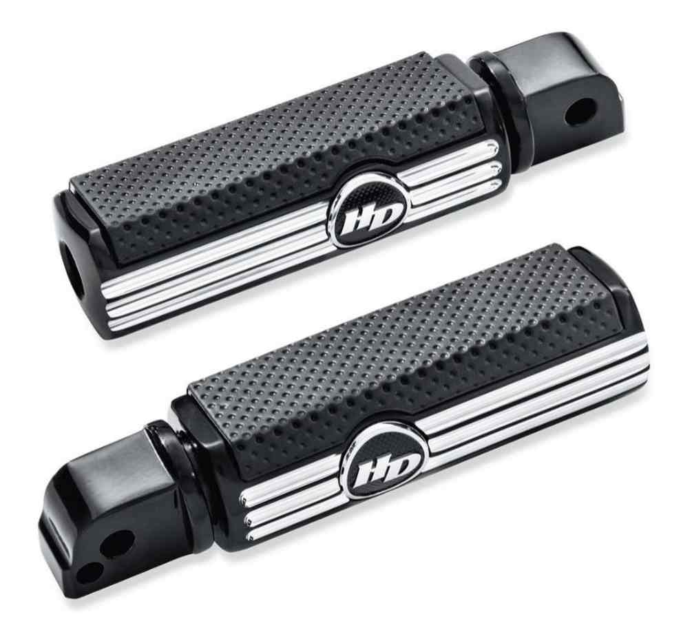 Harley-Davidson® Defiance Passenger Footpegs -Black Anodized