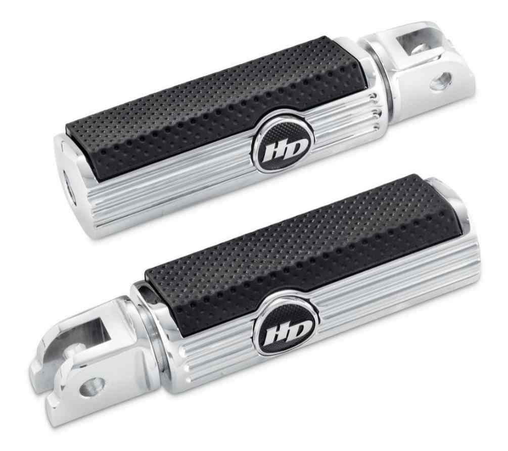 Harley-Davidson Defiance Rider Footpegs - Chrome, Fits Softail Models 50500803 - Wisconsin Harley-Davidson