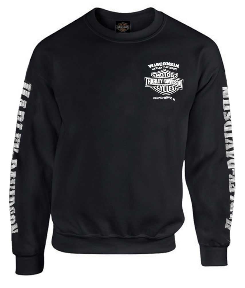 Harley-Davidson® Men's Lightning Crest Fleece Pullover Sweatshirt
