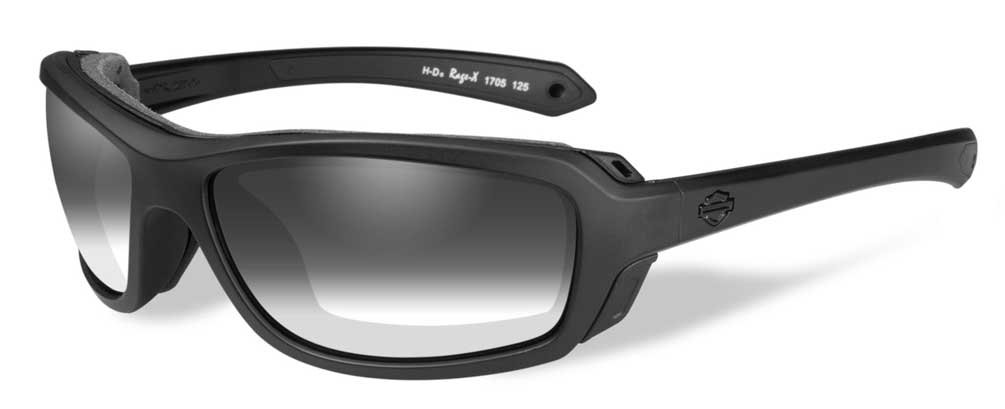 Harley-Davidson Men's Rage LA Light Sunglasses, Gray Lens / Black Frame HDRGE05 - Wisconsin Harley-Davidson