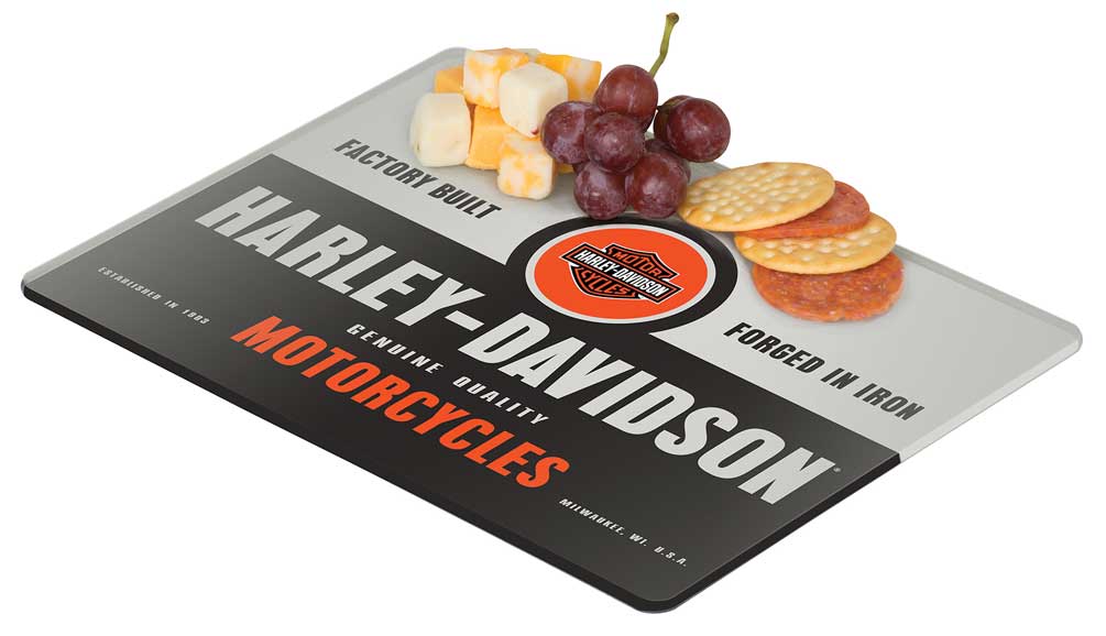 Harley-Davidson Forged in Iron Mini Cutting Board, 10 x 8 inches HDL-18576 - Wisconsin Harley-Davidson