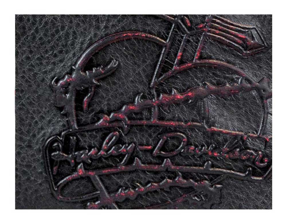 Harley-Davidson Women's Red Dagger Bi-Fold Leather Clutch DG9258L-REDBLK - Largest Selection of Harley-Davidson Products