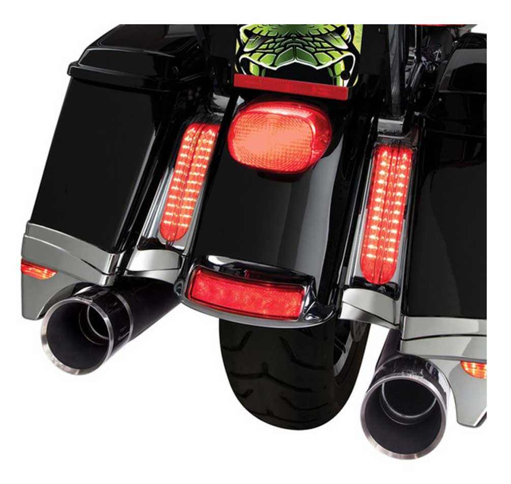Ciro LED Light Filler Panels '14+ Harley-Davidson Ultra, Road King 40002 Chrome - No Hassle Returns at Wisconsin Harley