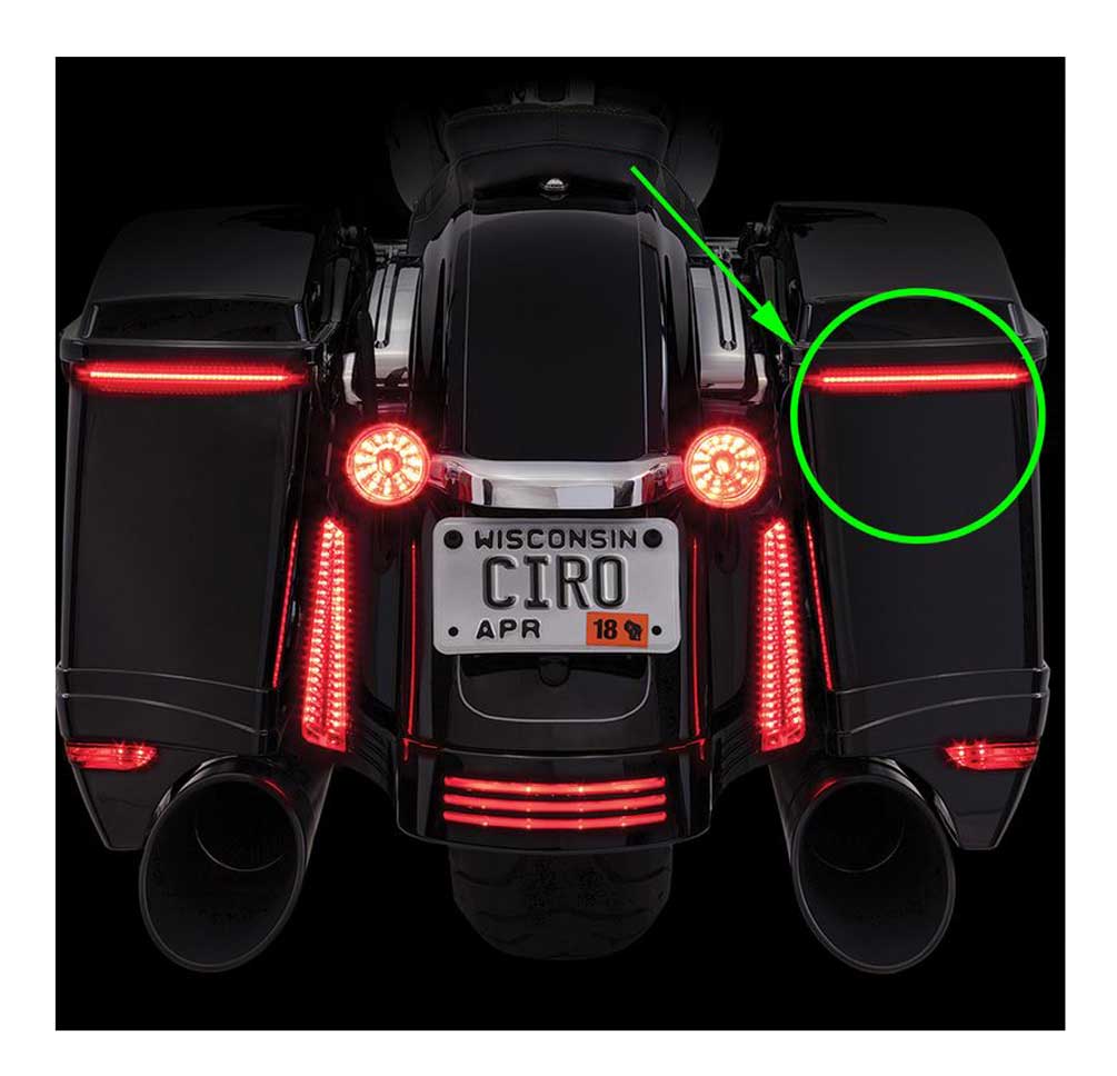 Ciro Bag Blades Low Profile LED Lights '14-up Harley w/ Controller, Amber 40008 - No Hassle Returns at Wisconsin Harley