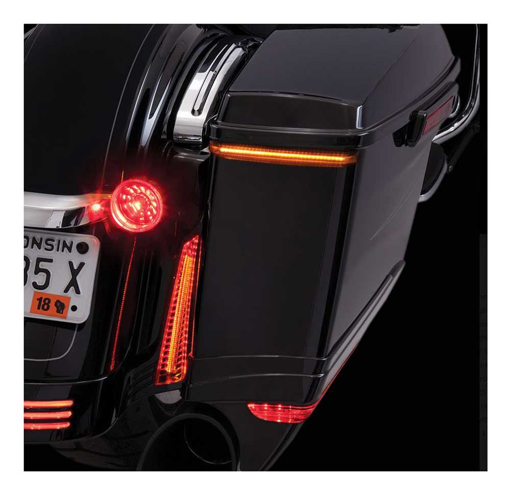 Harley-Davidson Free Shipping - Ciro Bag Blades Low Profile LED Lights '14-up Harley w/o Controller, Amber 40009 - Free Shipping on many products plus Orders Over $99