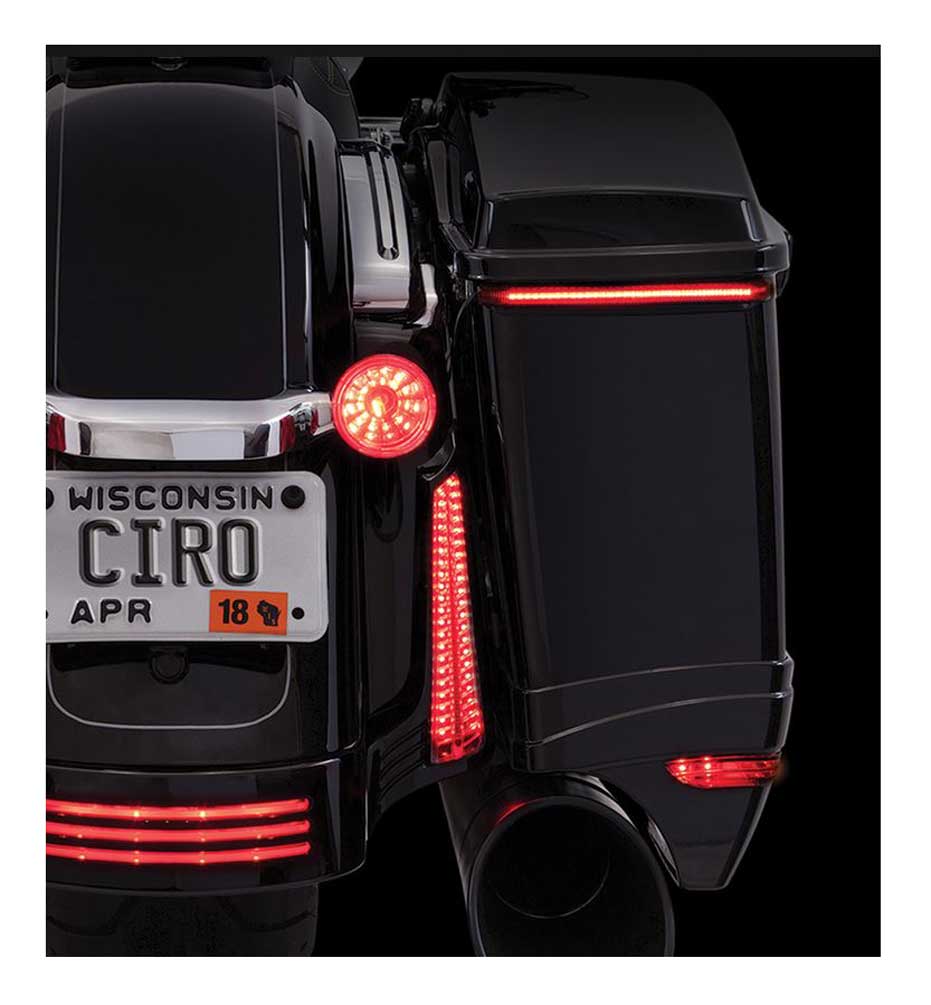 Ciro Bag Blades LED Lights Fits 97-13 Harley FLHT FLTR Models Amber 40028 