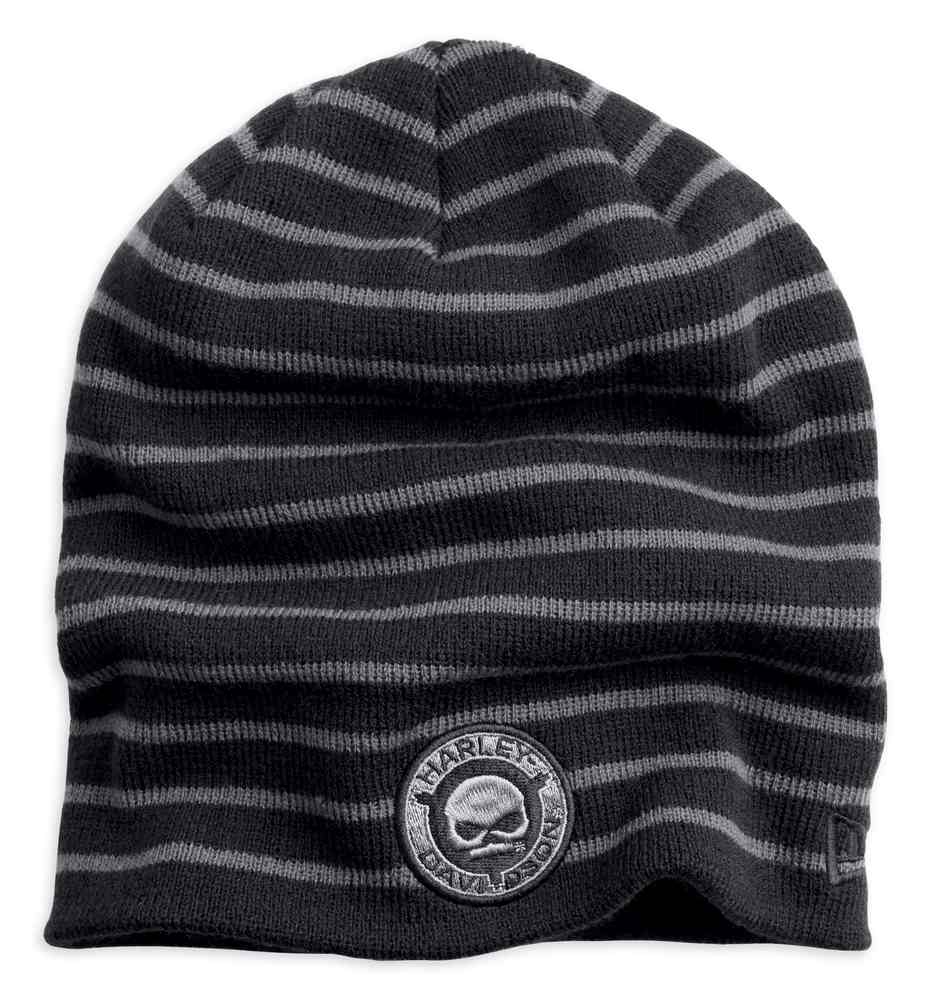 Harley-Davidson Free Shipping - Harley-Davidson Men's Striped 2-IN-1 Knit Beanie Hat, Black 97808-18VM - Free Shipping on many products plus Orders Over $99