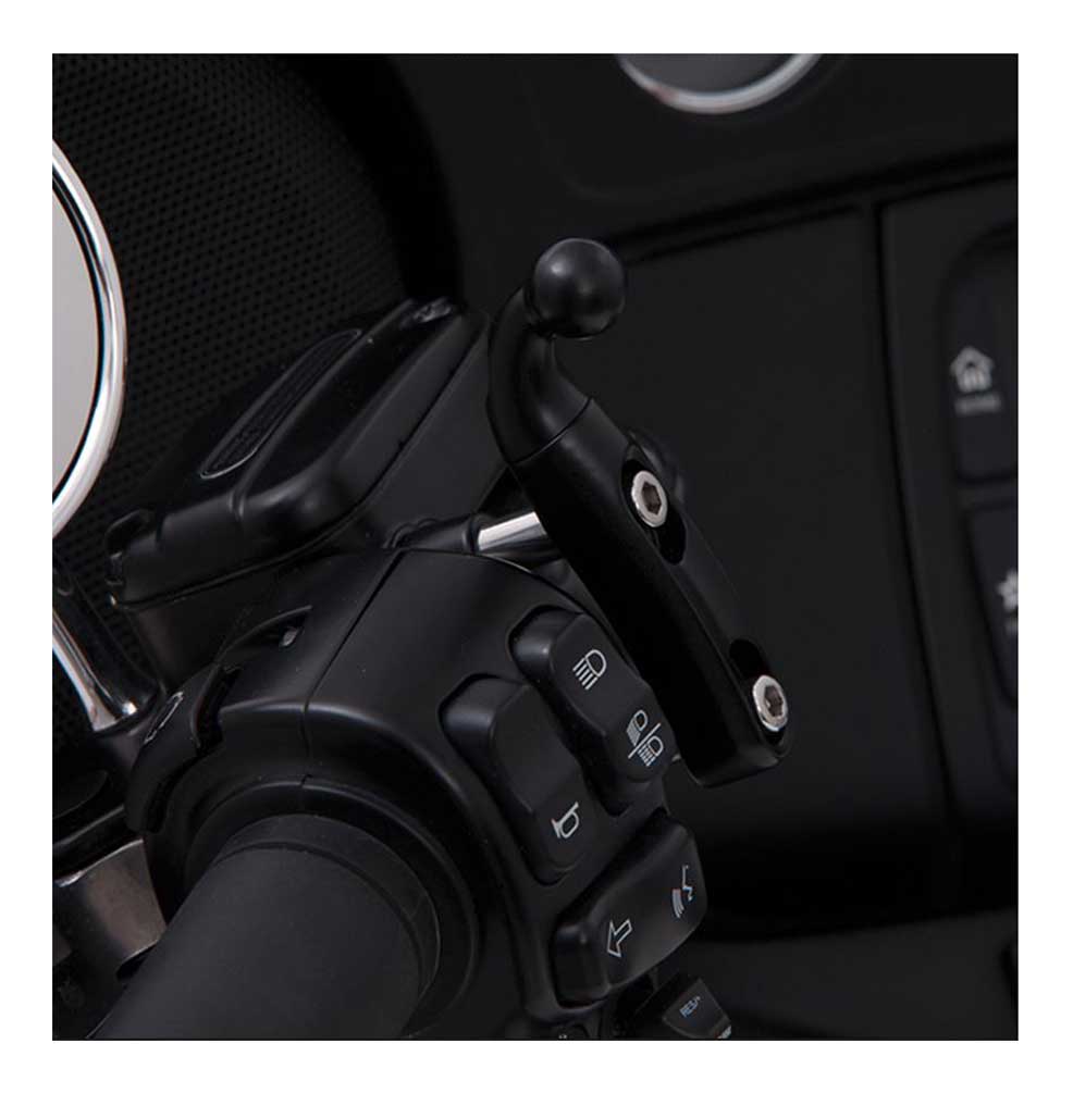 Ciro Drink Holder Perch Mount Black Chrome Plated Finish and Rubber 50411, Black - No Hassle Returns at Wisconsin Harley