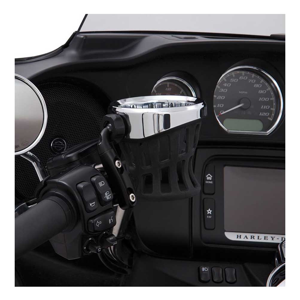 Harley-Davidson Free Shipping - Ciro Drink Holder Perch Mount. Silver or Black Chrome Finish 50410, 50411. - Free Shipping on many products plus Orders Over $99