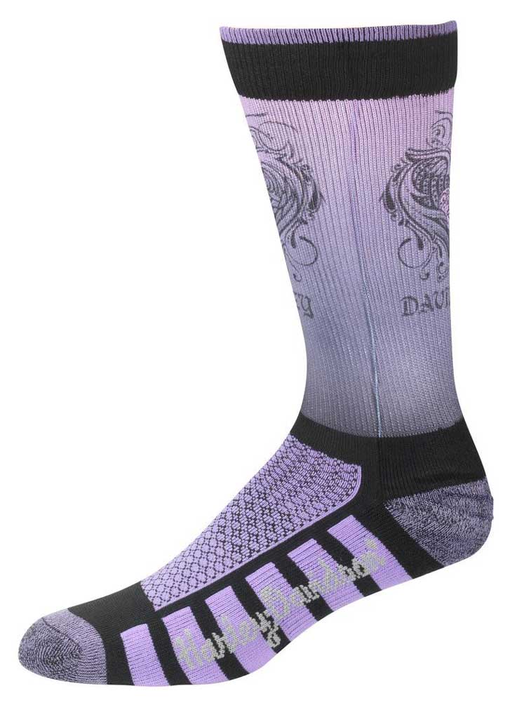 Harley-Davidson Womens Cushioned Wool Ride Socks, Purple D89098570-501 - Wisconsin Harley-Davidson