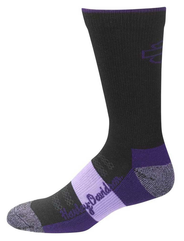Harley-Davidson Women's Ultra Cushion Wool Socks, Black D89210470-500 - Wisconsin Harley-Davidson