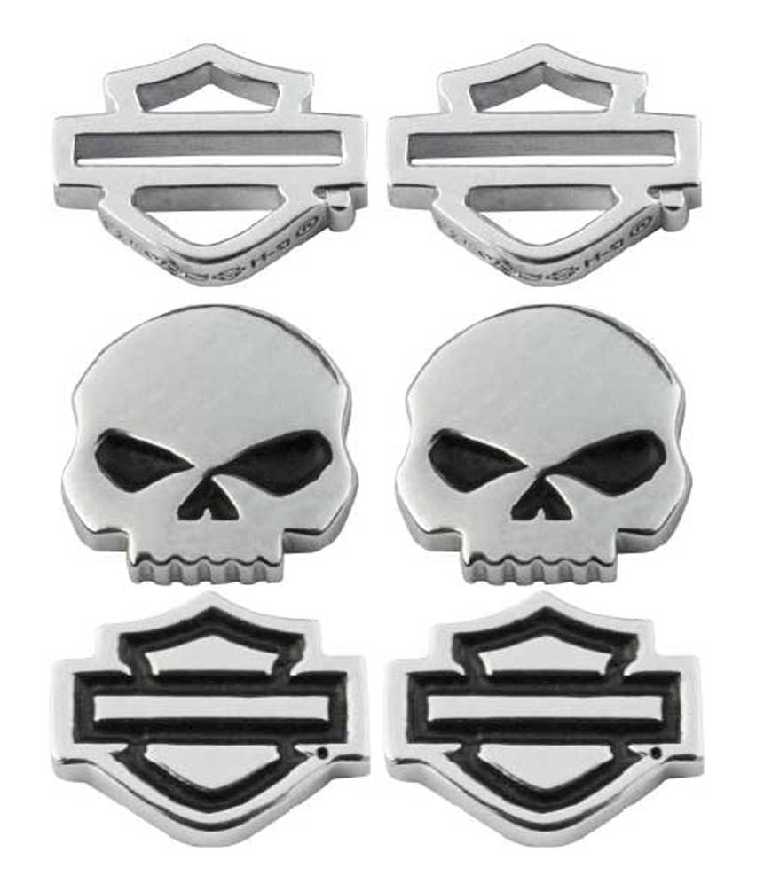Harley-Davidson Women's Bar & Shield/Skull Stud Earrings Set - 3 Styles HDS0005 - Wisconsin Harley-Davidson