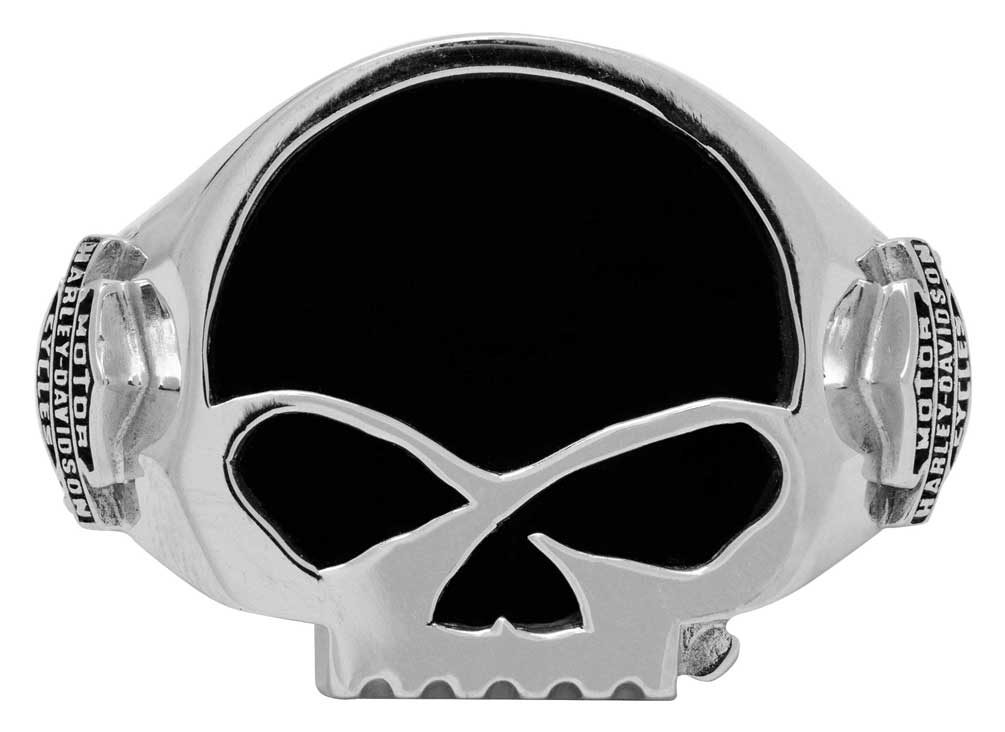 Harley-Davidson® Men's Black Onyx Willie G Skull Ring