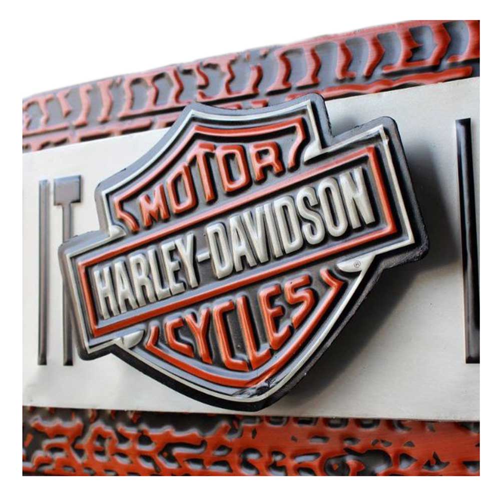 Harley-Davidson® Screw It Let's Ride Embossed Metal Sign, 22 x 9