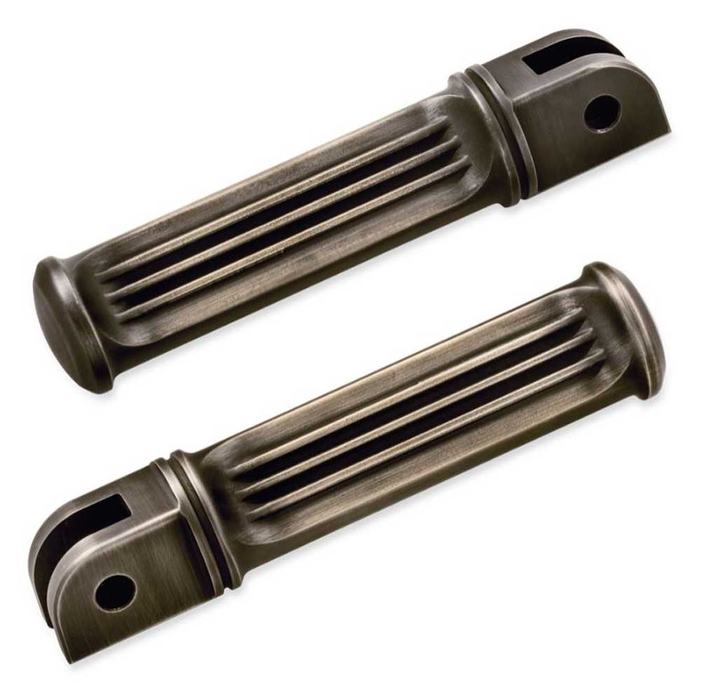 Harley-Davidson Brass Finish Rider Footpegs, Fits FXBB & FXLR Models 50500709 - Wisconsin Harley-Davidson