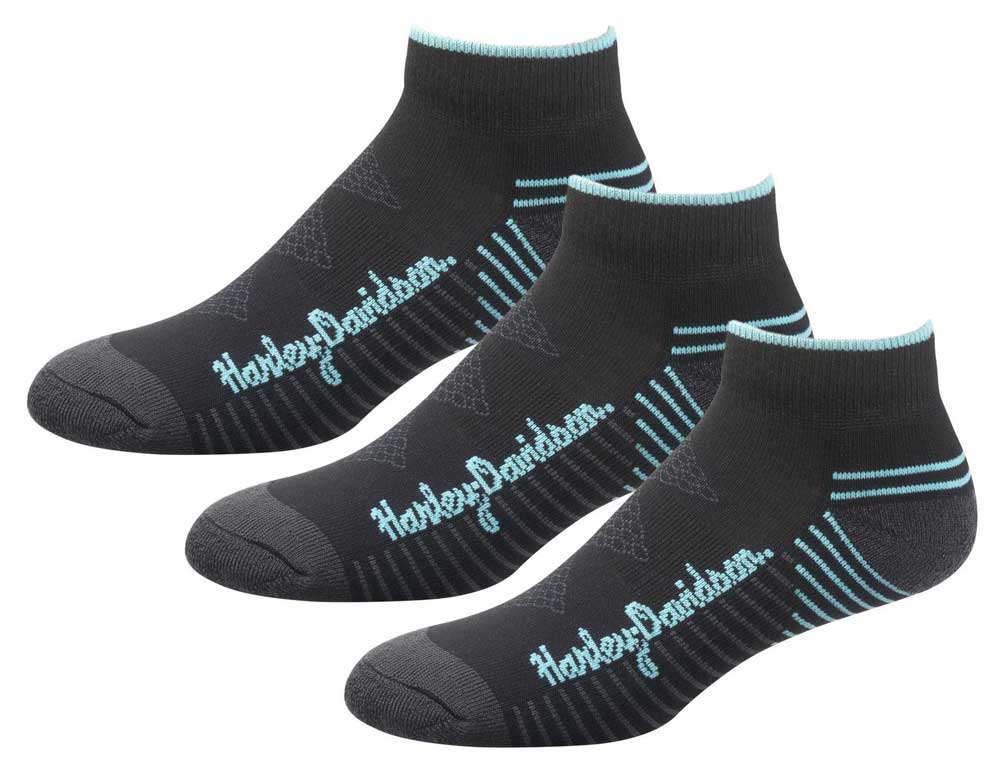 Harley-Davidson Wolverine Women's Comfort Cruiser Riding Socks, Black 3 Pairs - Wisconsin Harley-Davidson