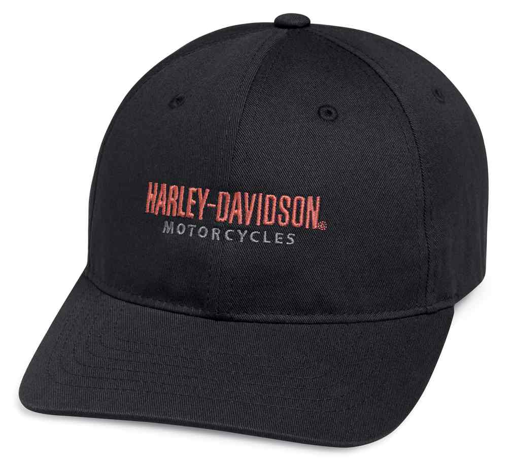 Harley-Davidson Men's Traditional Embroidered Baseball Cap, Black 99426-18VM - Wisconsin Harley-Davidson