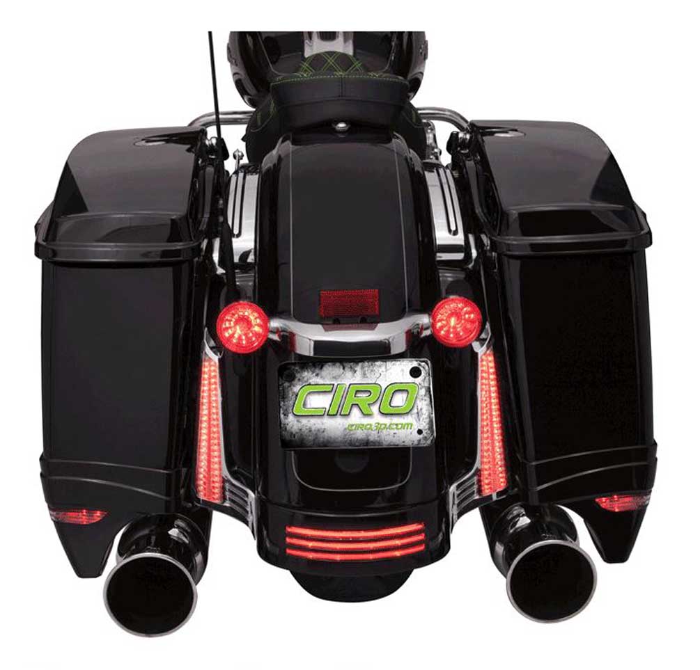 Ciro LED Filler Panel Lights, '14+ Harley Street Glide & Road Glide 40022 Chrome - No Hassle Returns at Wisconsin Harley
