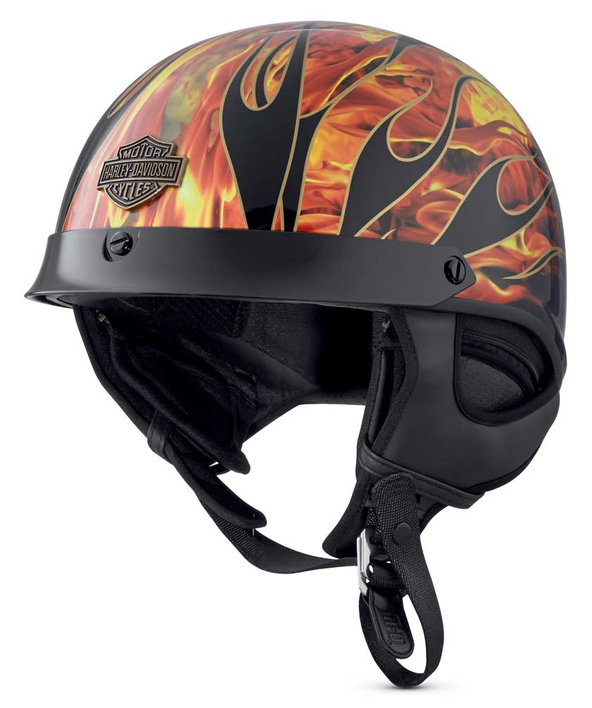 Harley-Davidson Men's Fire Breather Ultra-Light J02 Half Helmet 98173-18VX - Wisconsin Harley-Davidson