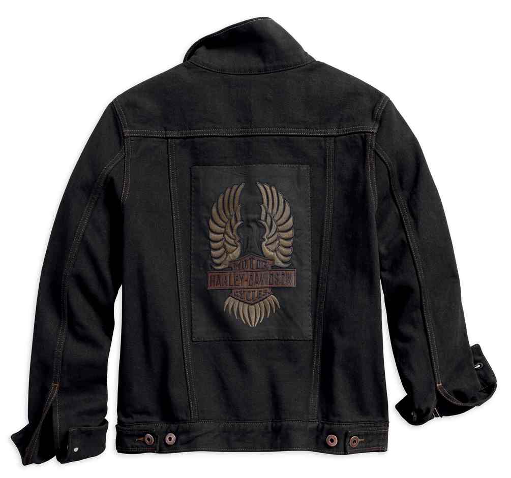 HARLEY-DAVIDSON フレイムス刺繍 ベルベットジャケット M Harley-Davidson® Women's Special Bar & Shield Zip Colorblocked