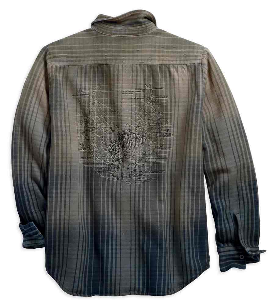 Harley-Davidson Free Shipping - Harley-Davidson Men's Schematic Plaid Slim Fit Long Sleeve Shirt 99097-18VM - Free Shipping on many products plus Orders Over $99