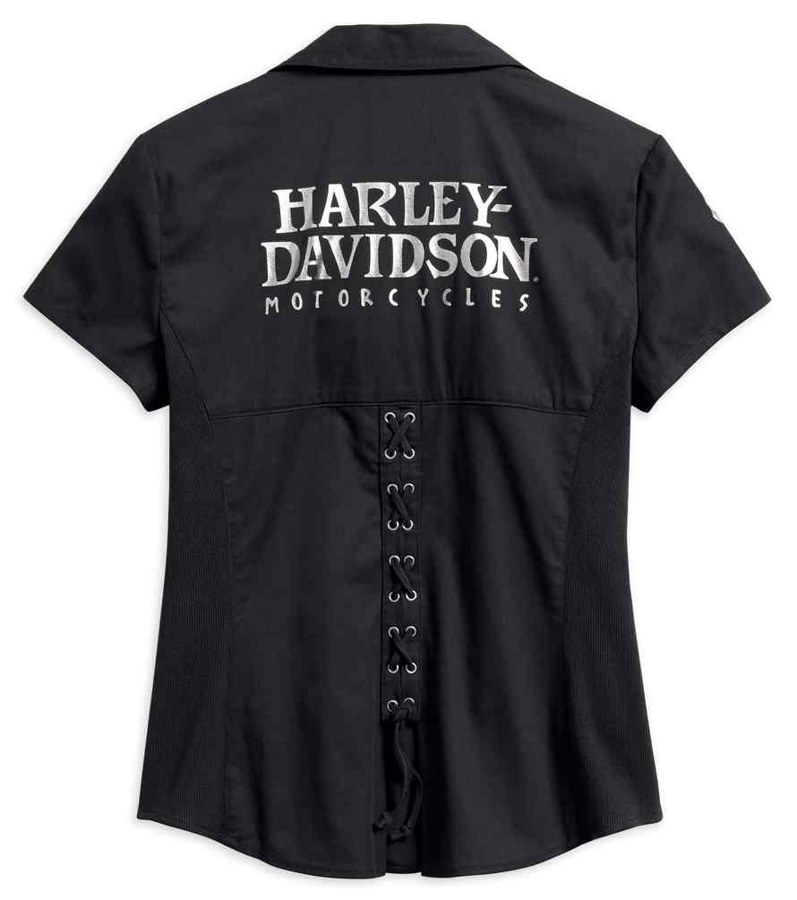 Harley-Davidson Free Shipping - Harley-Davidson Women's Willie G Skull Zip-Front Shirt, Black 99072-18VW - Free Shipping on many products plus Orders Over $99