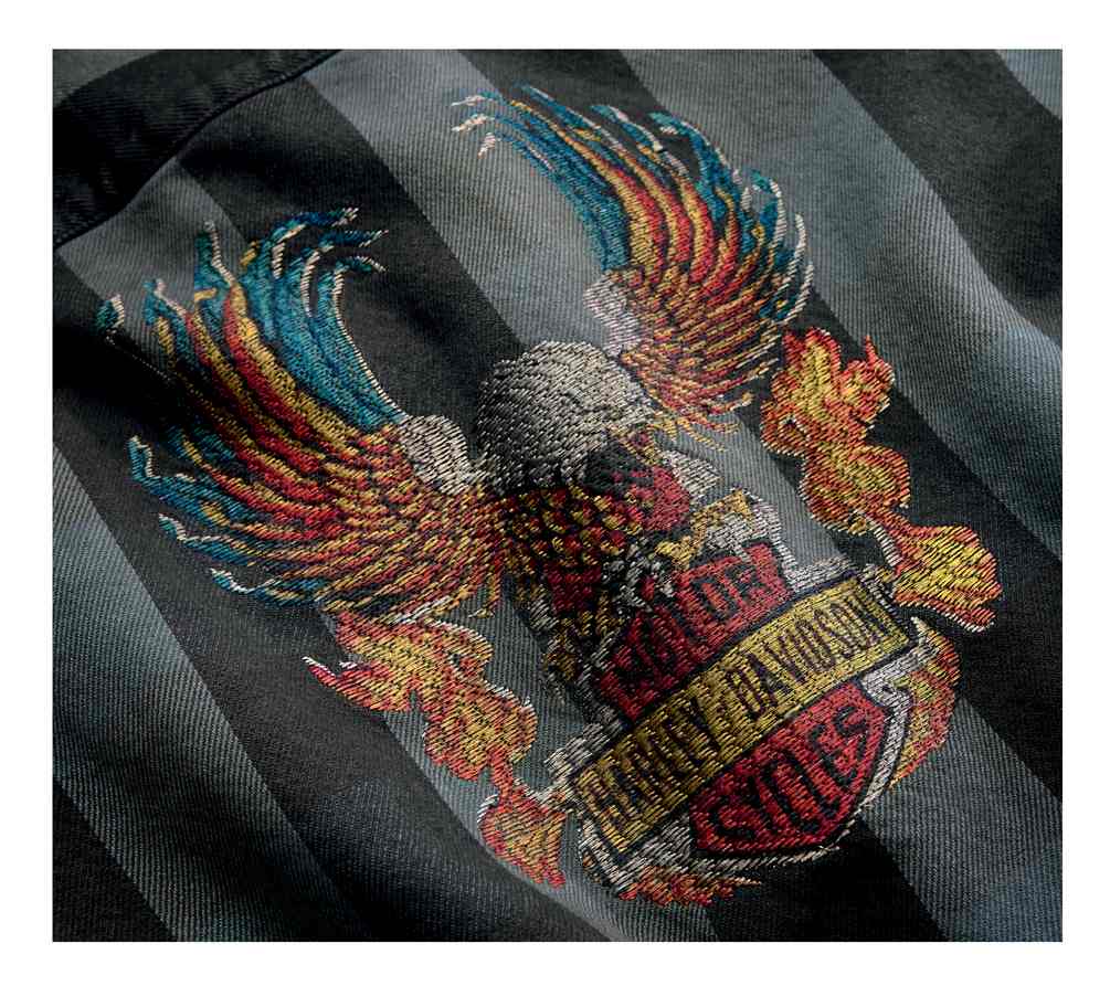 Harley-Davidson Men's Eagle Plaid Slim Fit Long Sleeve Woven Shirt 99095-18VM - No Hassle Returns at Wisconsin Harley
