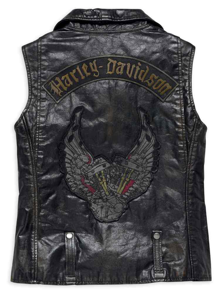 Harley-Davidson Free Shipping - Harley-Davidson Women's Swingarm Vintage Leather Biker Vest, Black 98035-18VW - Free Shipping on many products plus Orders Over $99