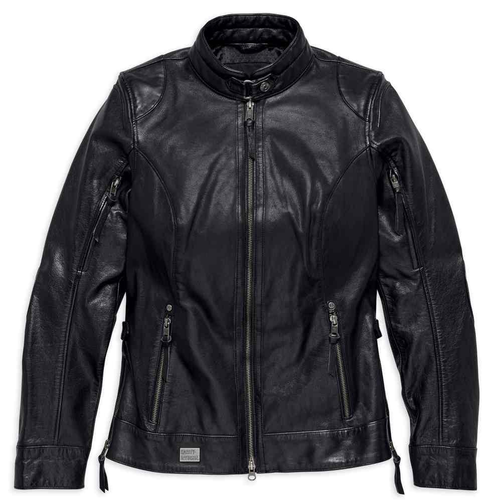 Harley-Davidson® Women's Line Stitcher Leather Jacket, Black