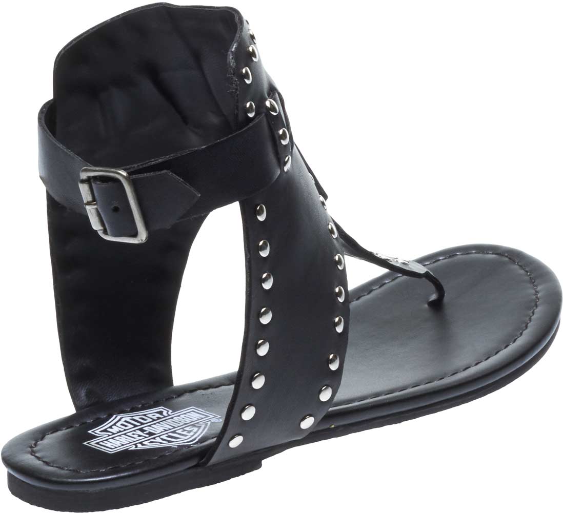 Harley-Davidson Women's Ames Gladiator Black Sandals D84128 - No Hassle Returns at Wisconsin Harley