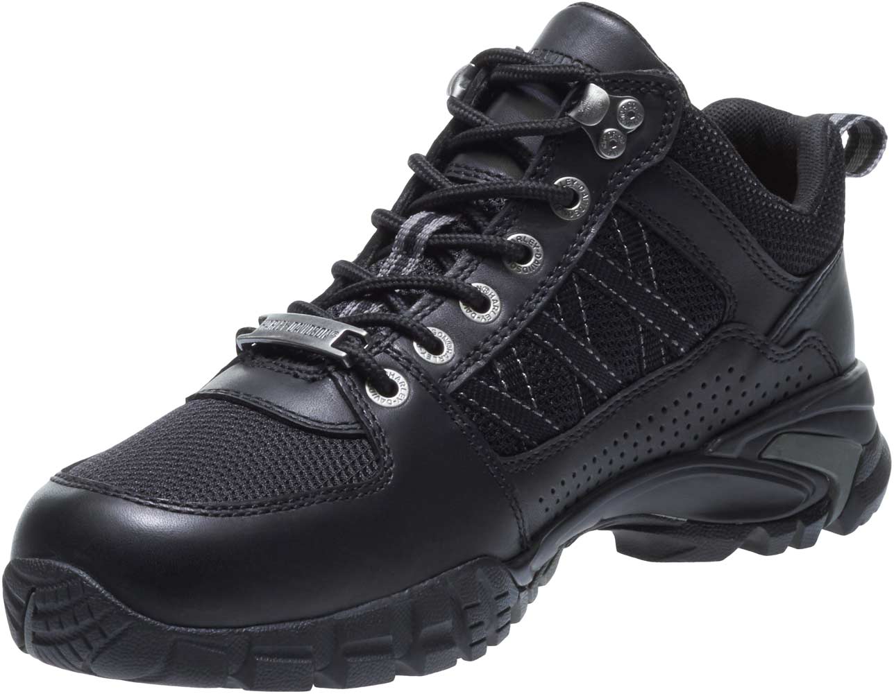 Harley-Davidson Free Shipping - Harley-Davidson Men's Porters Black Leather and Mesh Shoes Sneakers D96157 - Free Shipping on many products plus Orders Over $99