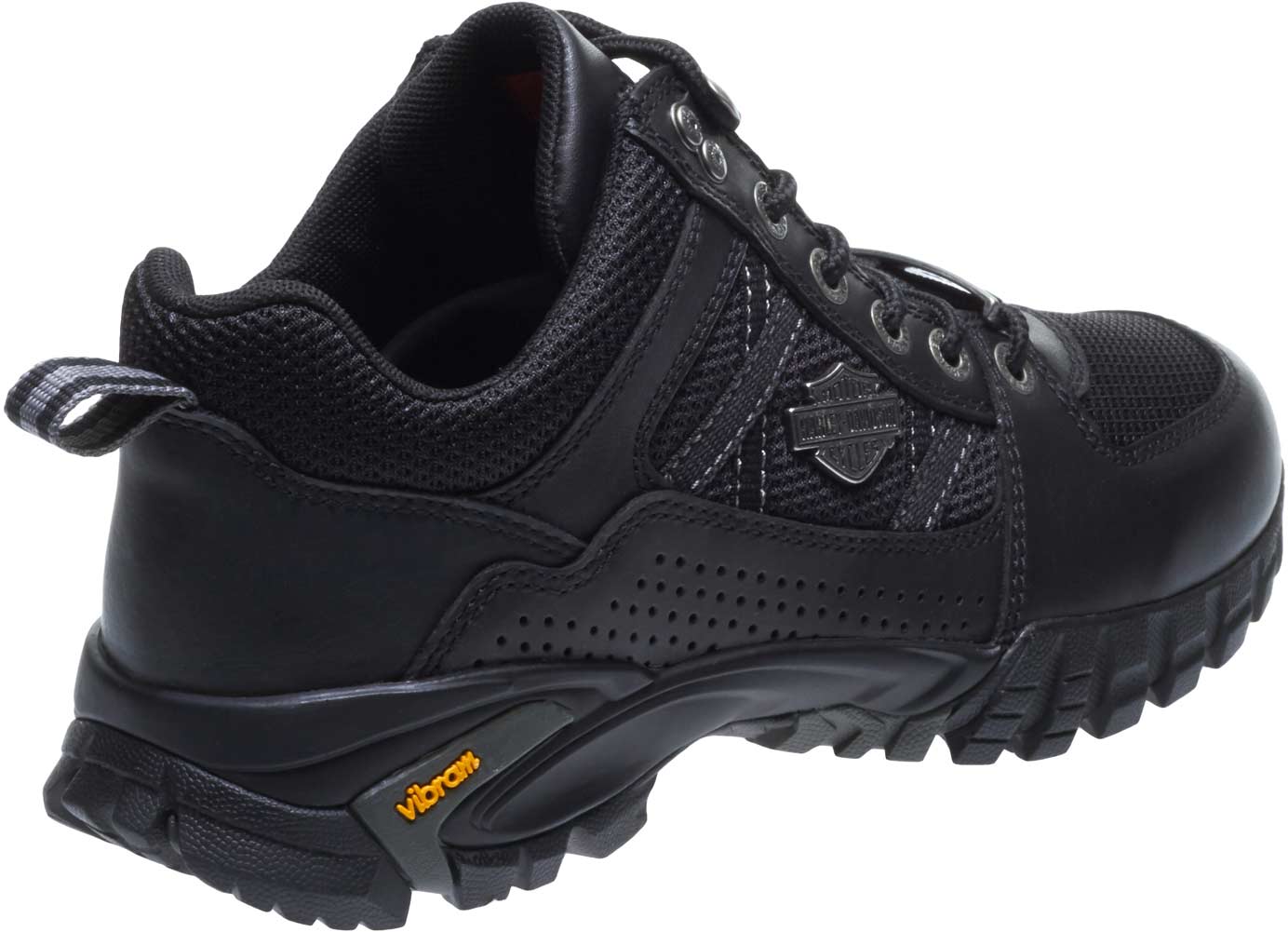 Harley-Davidson Men's Porters Black Leather and Mesh Shoes Sneakers D96157 - No Hassle Returns at Wisconsin Harley