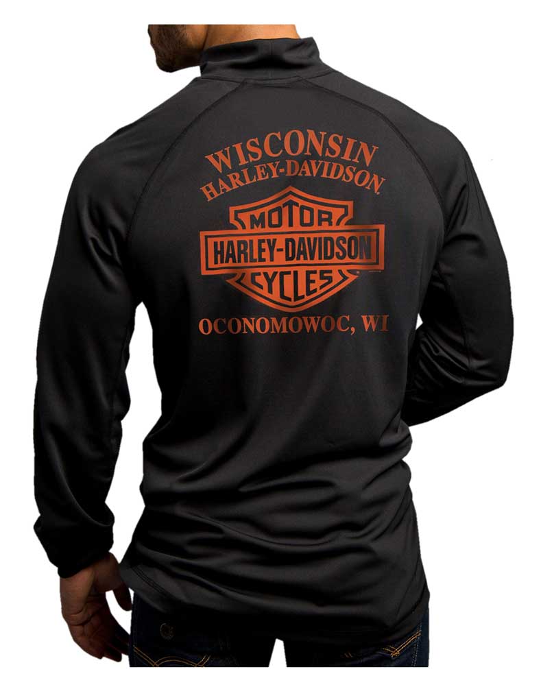 Harley-Davidson® Men's Turn To Victory Performance Mock Neck Shirt