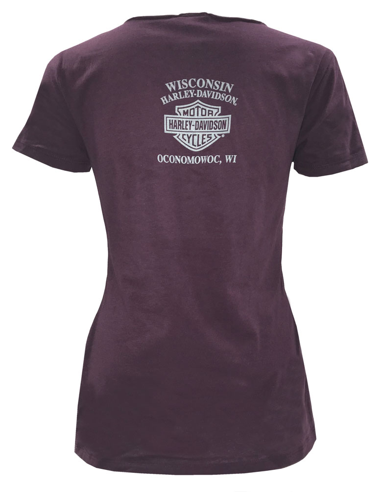 Harley-Davidson Free Shipping - Harley-Davidson Women's Insatiable Beauty Deep V-Neck T-Shirt, Purple 5U31-HF2Z - Free Shipping on many products plus Orders Over $99