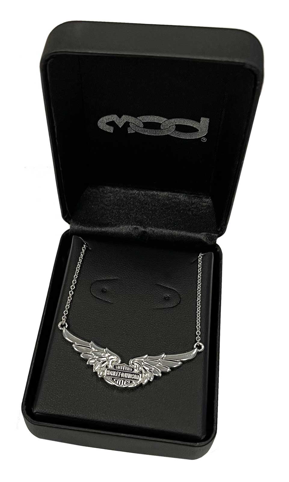 Harley-Davidson Womens Classic Double Wing B&S Chain Necklace, Silver HDN0405-16 - No Hassle Returns at Wisconsin Harley