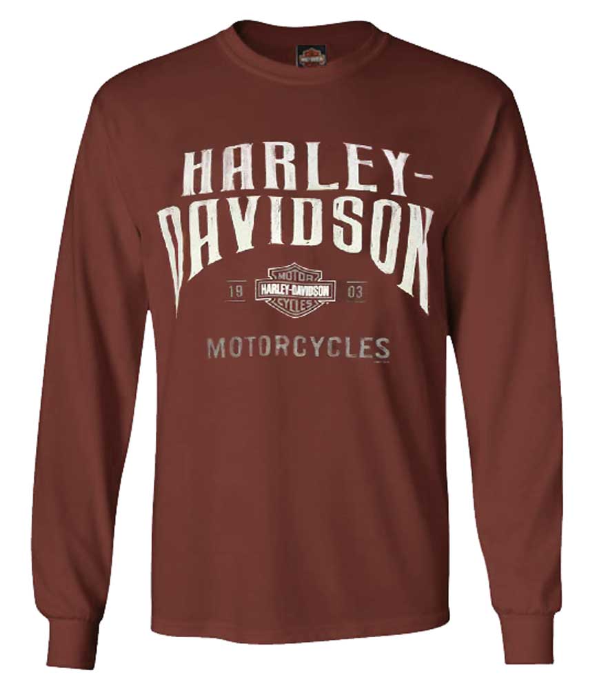 Harley-Davidson Men's Concrete Frontier Long Sleeve Crew Neck Shirt 5L36-HF23 - Wisconsin Harley-Davidson