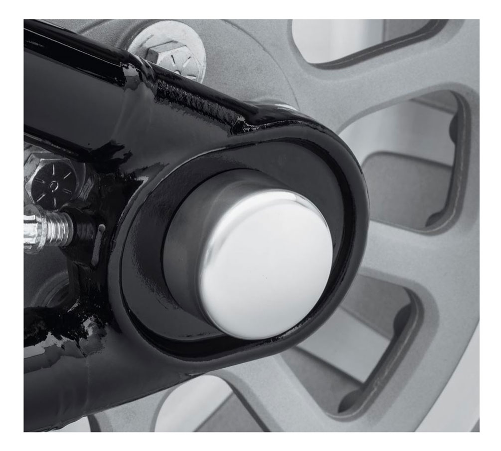 Harley-Davidson Free Shipping - Harley-Davidson Fat Boy & Breakout Rear Axle Nut Covers - Satin Chrome 43000111 - Free Shipping on many products plus Orders Over $99