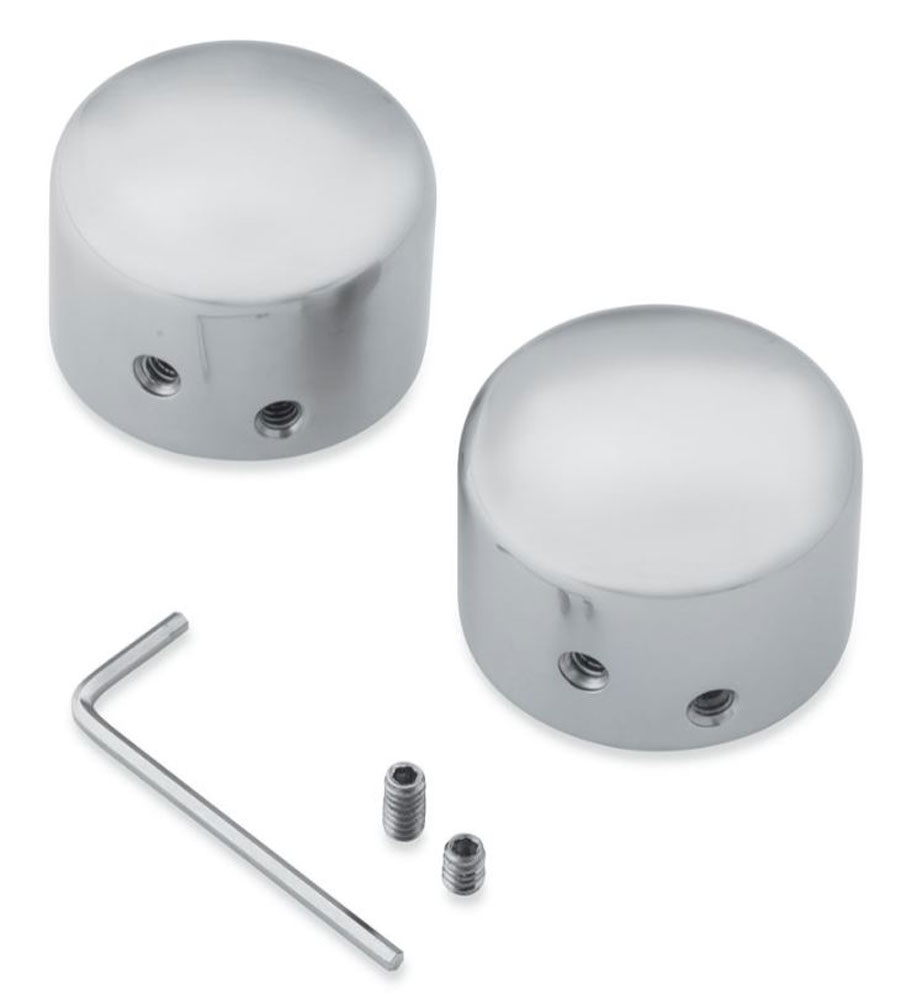 HarleyDavidson® Front Axle Nut CoversSatin Chrome,Fits Multiple Models 43000098 Wisconsin