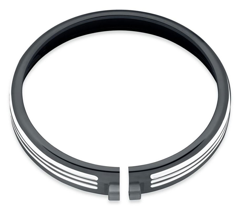 Harley-Davidson Free Shipping - Harley-Davidson 5.75in. Defiance Headlamp Trim Ring - Black Machine Cut 61400430 - Free Shipping on many products plus Orders Over $99