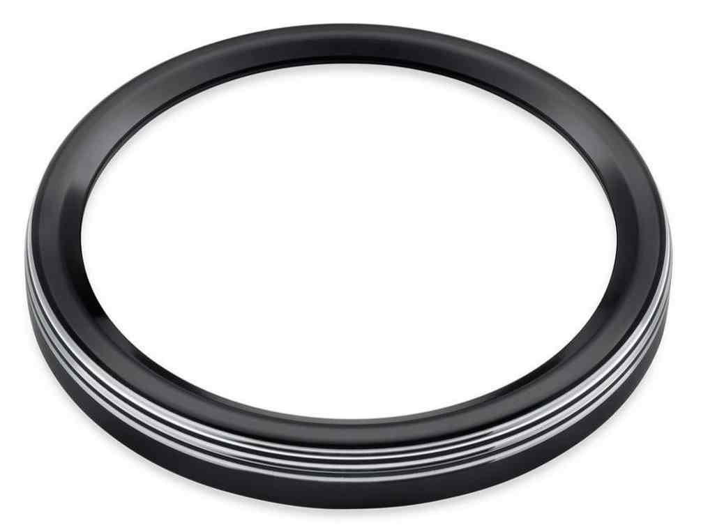 Harley-Davidson Free Shipping - Harley-Davidson 4 in. Defiance Tank Gauge Bezel - Black Machine Cut 61400436 - Free Shipping on many products plus Orders Over $99