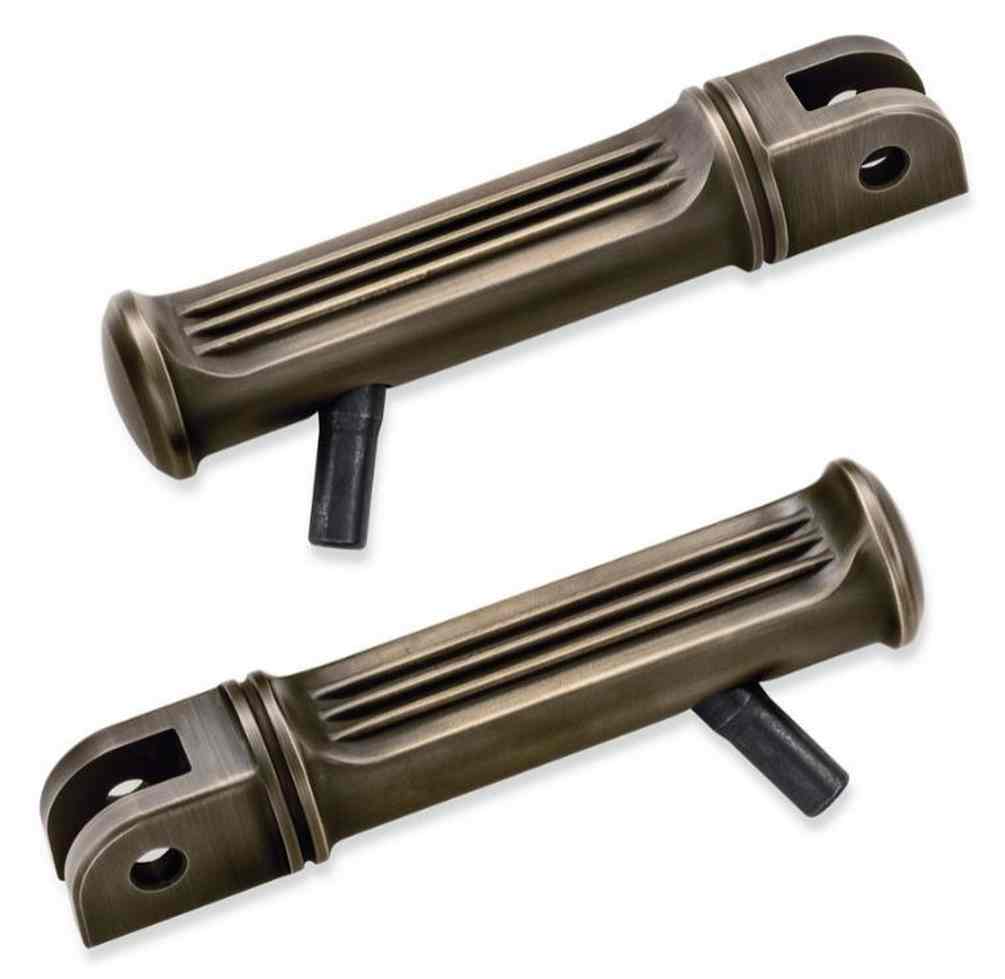Harley-Davidson Brass Rider Footpegs, Fits FXBB & FXFBS Models 50500690 - Wisconsin Harley-Davidson