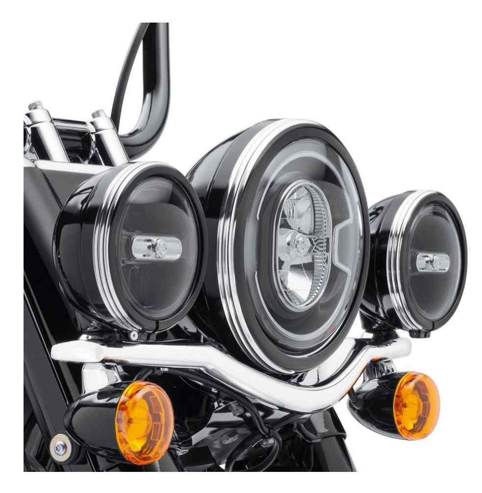 Harley-Davidson Free Shipping - Harley-Davidson 7 in. Defiance Headlamp Trim Ring - Black Machine Cut 61400349 - Free Shipping on many products plus Orders Over $99