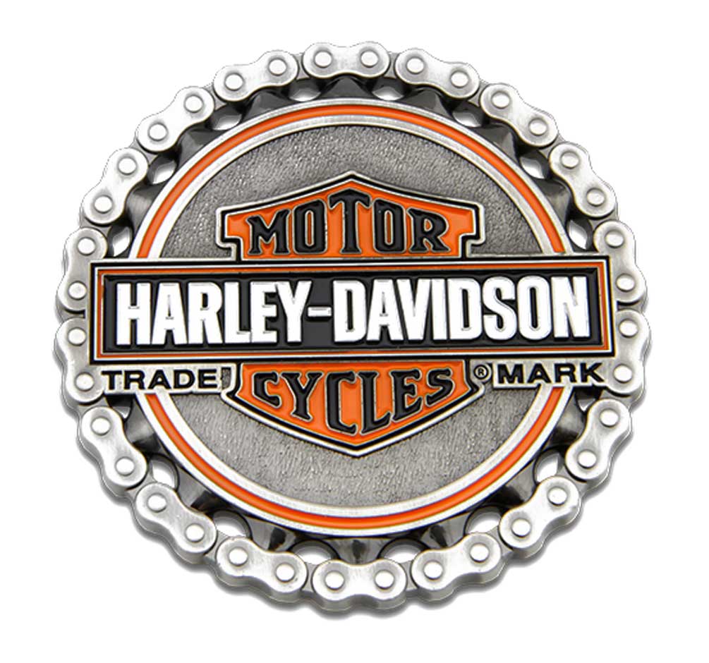 Harley-Davidson Trademark B&S Chain Heavy-Duty Metal Magnet, 3 in. 8008529 - Wisconsin Harley-Davidson