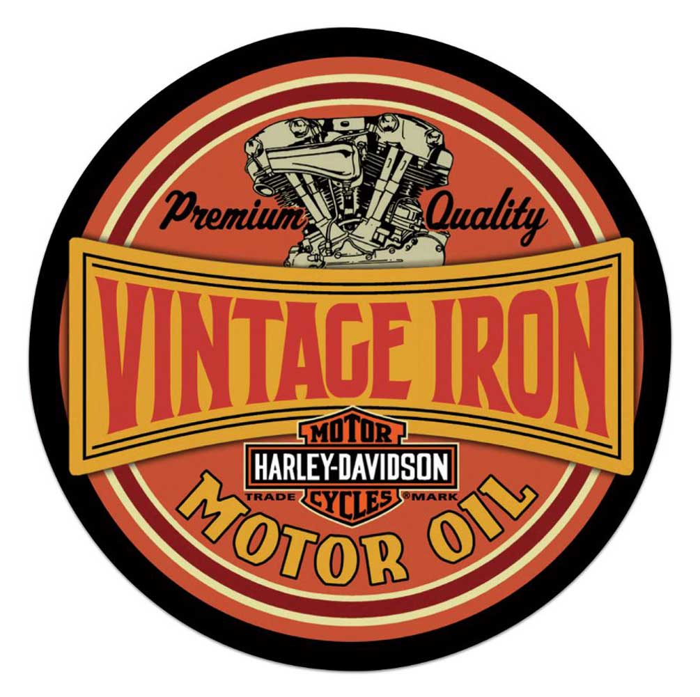 Harley-Davidson Vintage Iron Bar & Shield Embossed Tin Sign, 14 inch 2011491 - Wisconsin Harley-Davidson