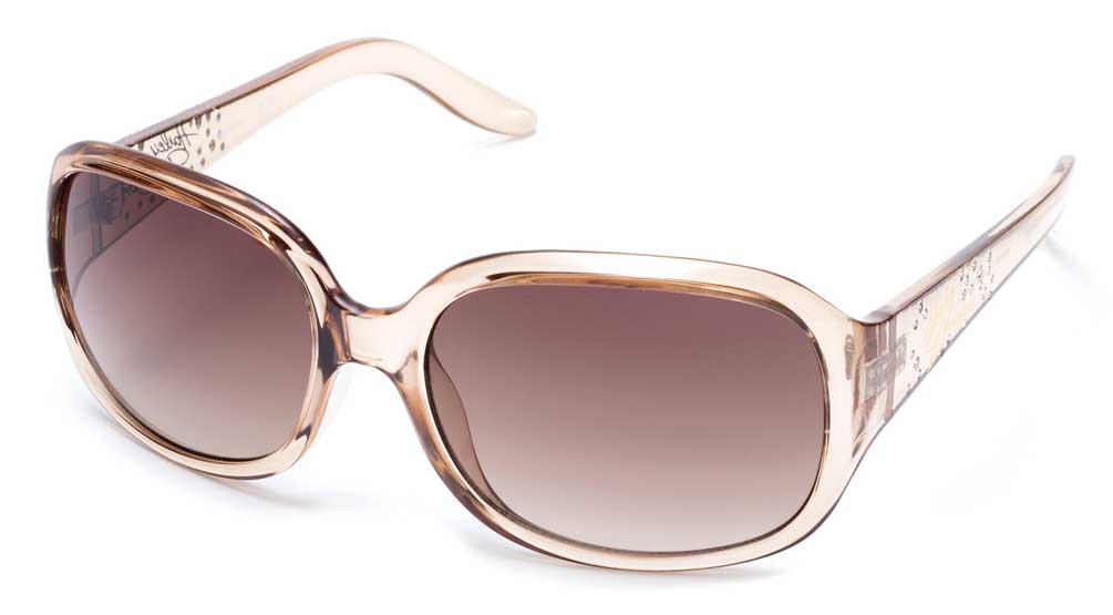 Harley-Davidson Women's Accented Script Sunglasses, Crystal Beige & Brown Lens - Wisconsin Harley-Davidson