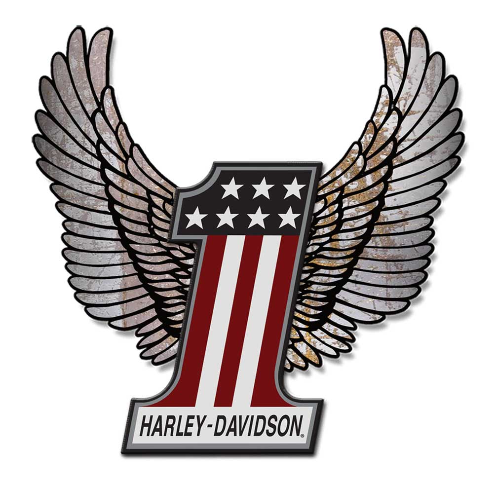 slogan Vermeend Maak leven Harley-Davidson® Aluminum Wings #1 Hardboard Sign, 20 x 23 inch. ACCU-HD1-HARL  - Wisconsin Harley-Davidson