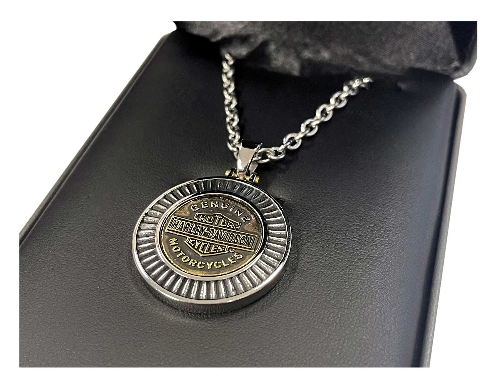 Harley-Davidson® Men's Gold Toned Steel Bar & Shield Chain