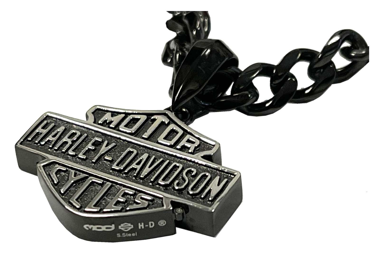 Harley-Davidson® Men's Black Steel Bar & Shield Chain