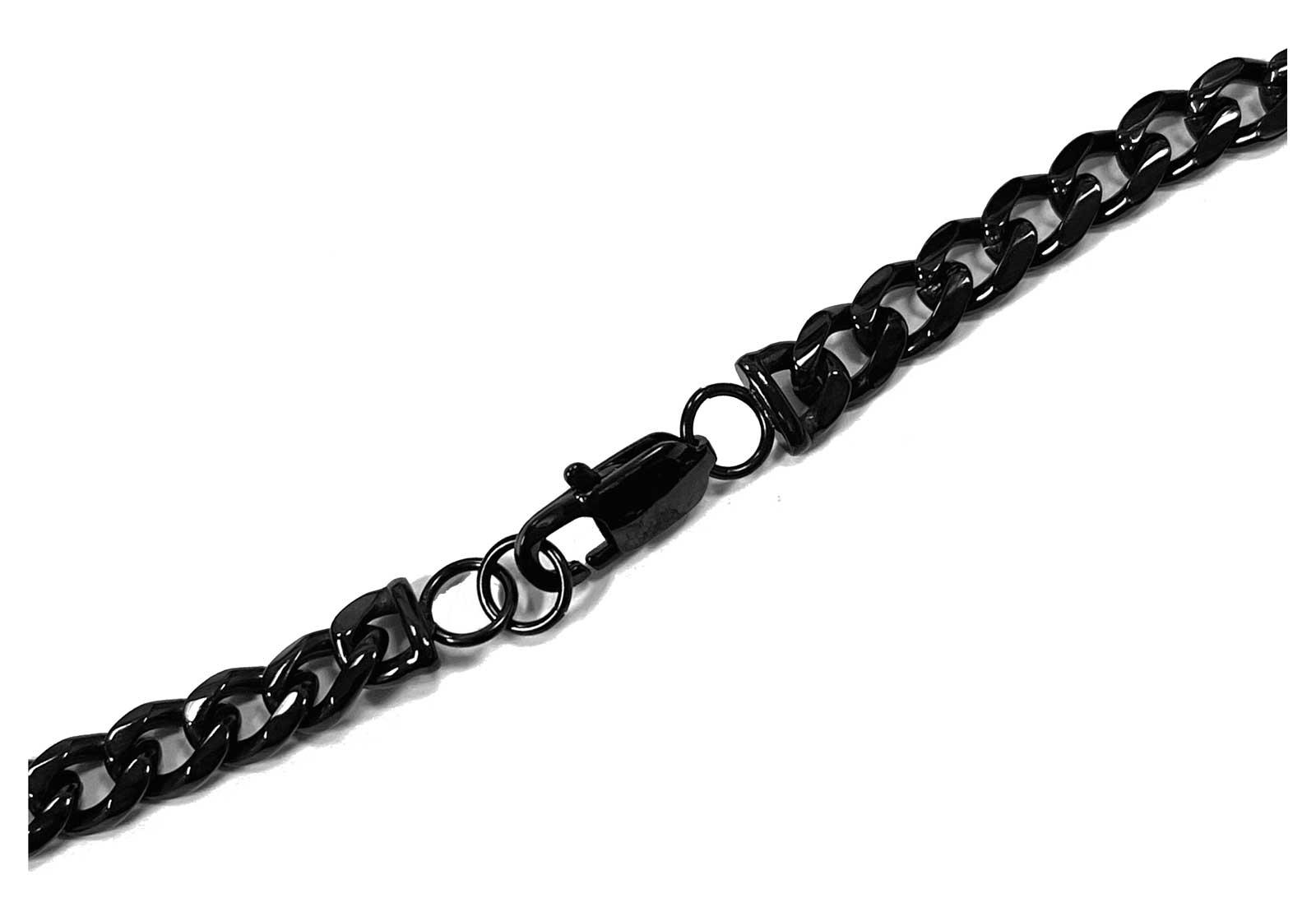 Stainless Steel Ball Chain Necklace - Black Plated-EMID9040B