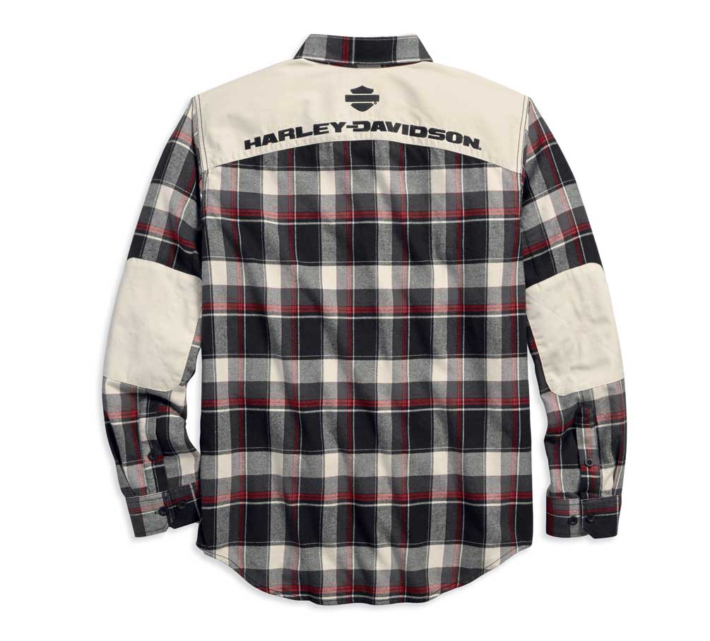 Harley-Davidson Free Shipping - Harley-Davidson Men's Elbow Patch Plaid Flannel Long Sleeve Shirt, 96474-18VM - Free Shipping on many products plus Orders Over $99
